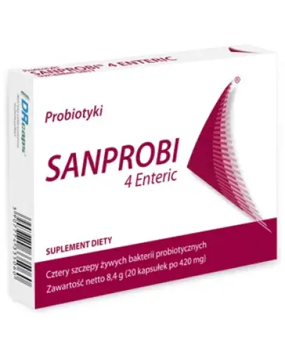 Sanprobi 4 Enteric, kapsułki 20 sztuk - Kapsułki z bakteriami probiotycznymi.