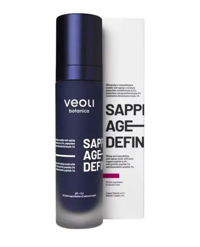 Veoli Botanica Sapphire Age-Definer maska anti-aging, 50 ml - Poprawia kontur twarzy i napięcie skóry