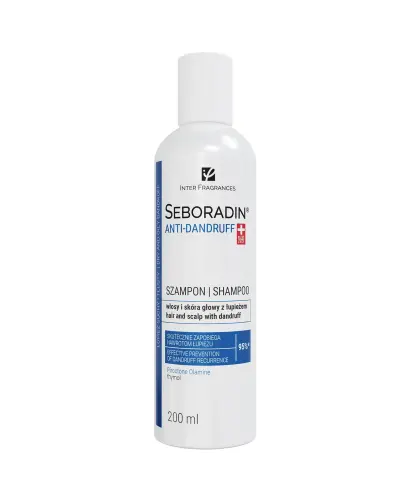 Seboradin Anti Dandruff, szampon przeciwłupieżowy, 200 ml  - Zmniejsza objawy łupieżu suchego i tłustego