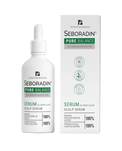 Seboradin Pure Balance Serum do skóry głowy, 100 ml - Do intensywnej pielęgnacji skóry głowy skłonnej do przetłuszczania