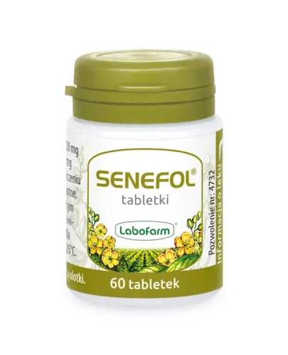 Senefol, 60 tabletek - Naturalny lek na zaparcia z senesem