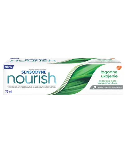 Sensodyne Nourish Pasta do mycia zębów, 75 ml - Z naturalnymi ekstraktami z mięty i aloesu