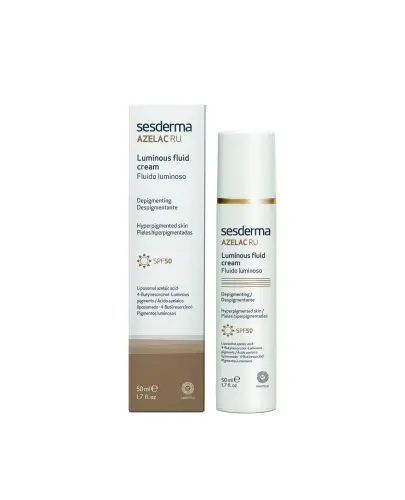 Sesderma Azelac RU Emulsja rozświetlająca SPF50, 50 ml - Zawiera składniki aktywne o działaniu depigmentującym