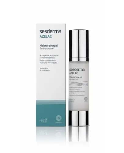 Sesderma Azelac Żel nawilżający, 50 ml - Łagodzący i regulujący żel dla skóry trądzikowej i wrażliwej