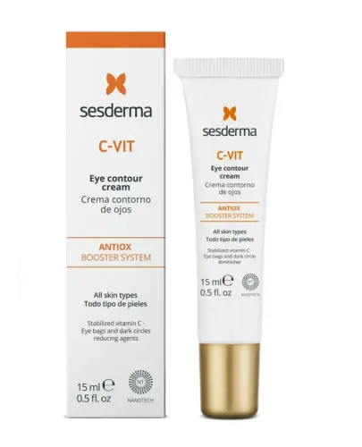 Sesderma C-Vit Antiox Booster System Kontur Oczu Krem, 15 ml - Który pielęgnuje okolice oczu, zmniejszając oznaki zmęczenia