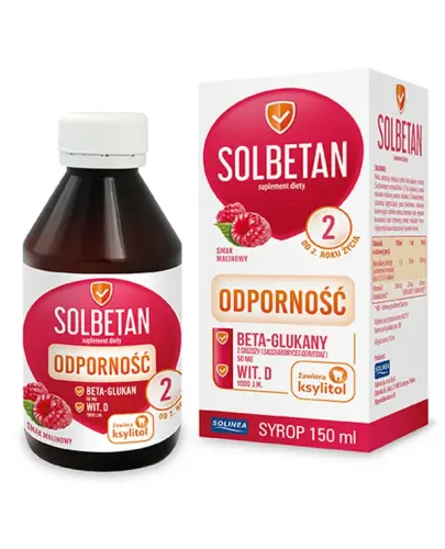 Solbetan, syrop 150 ml - Z witaminą D i beta-glukanem