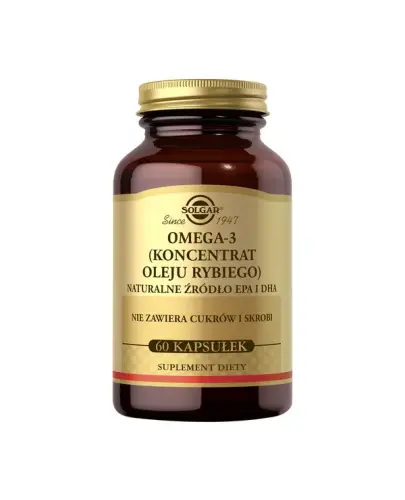 Solgar Omega 3 (Koncentrat oleju rybnego), 60 kapsułek - Naturalne źródło EPA i DHA