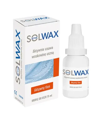 Solwax Active, krople do uszu, 15 ml - Krople do uszu z aktywnym tlenem, usuwają złogi woskowiny