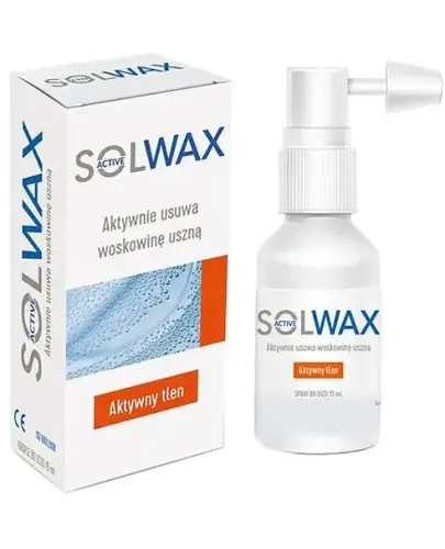 Solwax Active spray do higieny uszu, 15 ml - Preparat z aktywnym tlenem do czyszczenia uszu, eliminuje  nadmiar woskowiny