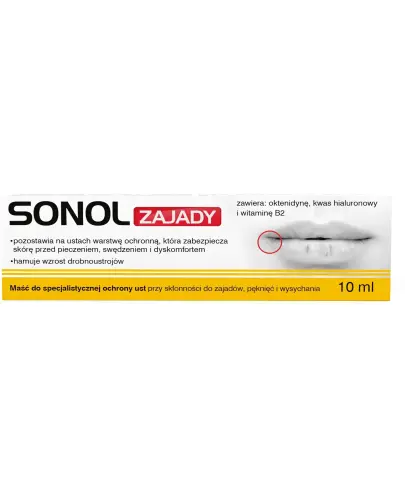 Sonol Zajady, 10 ml - Maść do specjalistycznej ochrony ust