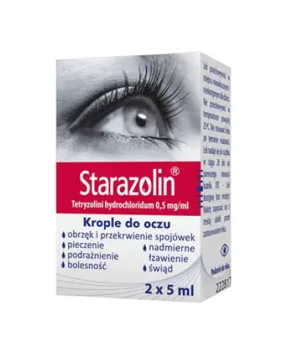 Starazolin,  2 x 5 ml   - Krople do oczu, Tetryzolini hydrochloridum, 0,5 mg/ml