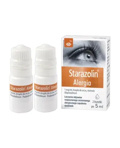 Starazolin Alergia, krople do  oczu, 2 x 5 ml - Z olopatadiną o działaniu przeciwalergicznym