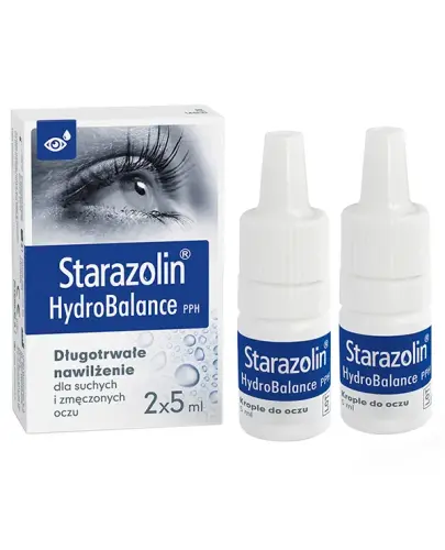 Starazolin HydroBalance PPH, krople do oczu, 2 x 5 ml - Krople nawilżające z kwasem hialuronowym