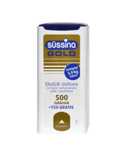 Sussina Gold Słodzik stołowy, 500 tabletek + 150 tabletek