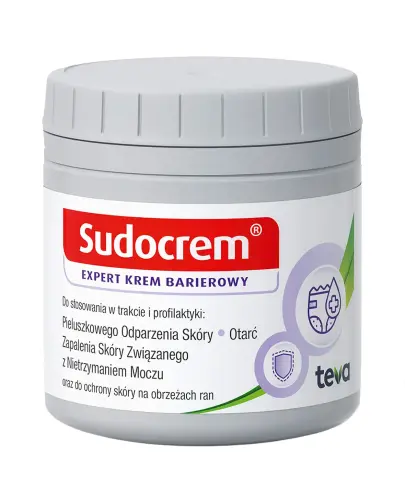 Sudocrem Expert, krem barierowy, 125g - Krem z tlenkiem cynku, łagodzi podrażnienia i wspomaga leczenie przy pieluszkowym odparzeniu skóry