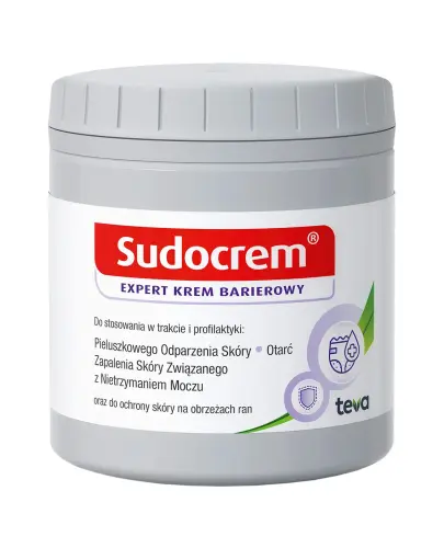 Sudocrem Expert, krem barierowy, 400 g - Krem z tlenkiem cynku, łagodzi podrażnienia i wspomaga leczenie przy pieluszkowym odparzeniu skóry