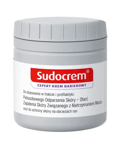 Sudocrem Expert, krem barierowy, 60g - Krem z tlenkiem cynku, łagodzi podrażnienia i wspomaga leczenie przy pieluszkowym odparzeniu skóry