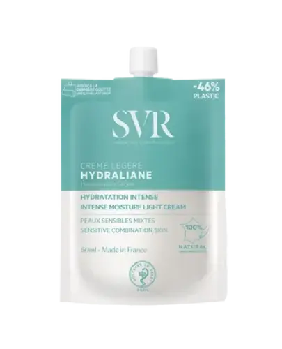 SVR Hydraliane Creme Legere Krem intensywnie nawilżający dla skóry mieszanej, 50 ml - Łagodzi podrażnienia i przywraca elastyczność, pozostawiając skórę miękką i promienną