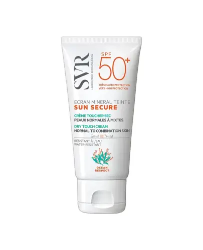 SVR Sun Secure Ecran Mineralny krem barwiący SPF50, 60 g - Zapewnia bardzo wysoką ochronę przeciwsłoneczną