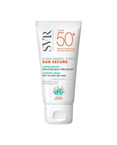 SVR Sun Secure Ecran Mineralny krem barwiący do skóry suchej SPF50, 60 g - Łatwy w aplikacji, szybko się wchłania, nie pozostawiając tłustego filmu