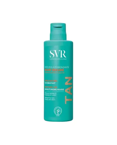 SVR Sun Secure Mousse Autobronzante Samoopalacz w piance, 150 ml - Zapewnia naturalnie wyglądającą opaleniznę bez konieczności narażania skóry na szkodliwe działanie promieni UV