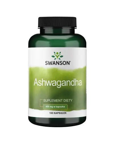 Swanson Ashwagandha 450 mg, 100 kapsułek - Z ekstraktem z witani ospałej