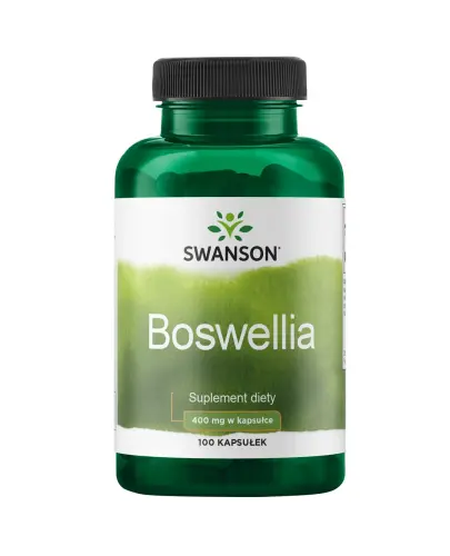 Swanson Boswellia 400 mg, 100 kapsułek - Z Bosweliną pozyskiwaną z żywicy  kadzidłowca indyjskiego