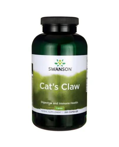 Swanson Cat's Claw 500 mg, 250 kapsułek - Z Kocim pazurem, czyli korzeniem  tropikalnej rośliny z Peru