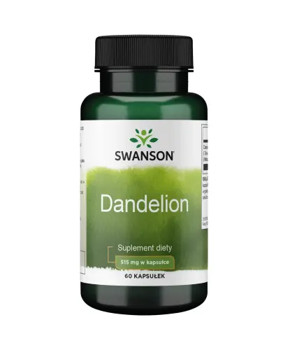 Swanson Dandelion 515 mg, 60 kapsułek - Z korzeniem mniszka lekarskiego