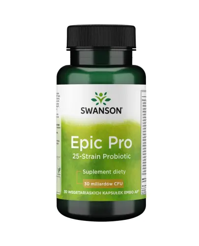 Swanson Epic Pro 25-Strain Probiotic, 30 kapsułek - Każda kapsułka zawiera aż 25 rodzajów bakterii