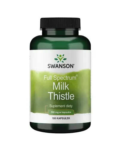 Swanson Full Spectrum Milk Thistle 500 mg, 100 kapsułek - 500 mg w kapsułce