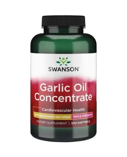 Swanson Garlic Oil Concentrate, 500 kapsułek - Z olejem czosnkowym