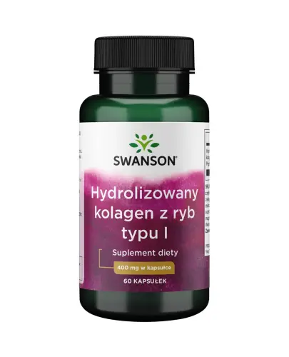 Swanson Hydrolizowany kolagen z ryb typu I 400 mg, 60 kapsułek - Dla osób dorosłych