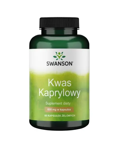 Swanson Kwas kaprylowy 600 mg, 60 kapsułek - 60 kapsułek w wygodnej formie