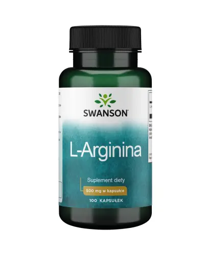 Swanson L-Arginina 500 mg, 100 kapsułek - Z L-Argininą dla osób dorosłych