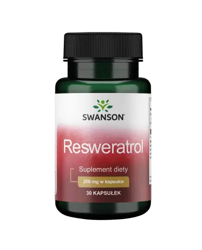 Swanson Resweratrol 250 mg, 30 kapsułek - 1 kapsułka zawiera 250 mg ekstraktu z resweratrolu