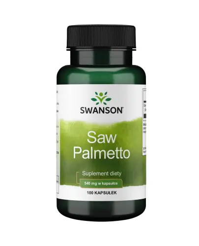 Swanson Saw Palmetto 540 mg, 100 kapsułek - Dla dorosłych z palmą sabałową 