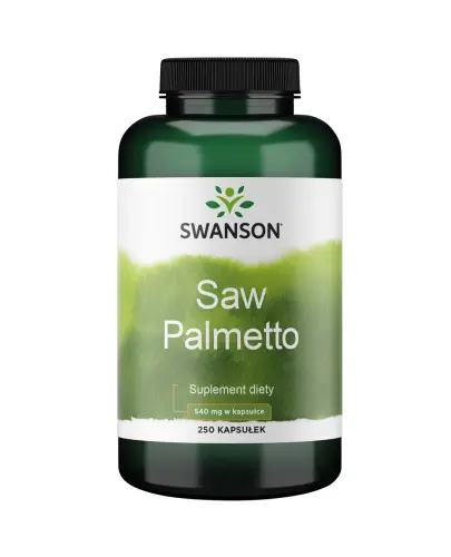 Swanson Saw Palmetto 540 mg, 250 kapsułek - Dla dorosłych z palmą sabałową 