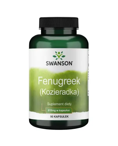 Swanson Fenugreek (Kozieradka) 610 mg, 90 kapsułek  - Ze składnikami stymulującymi apetyt