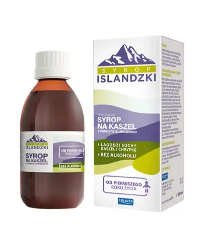 Syrop Islandzki, syrop na kaszel, 200ml - Syrop z wyciągiem z porostu islandzkiego łagodzi suchy kaszel i chrypkę