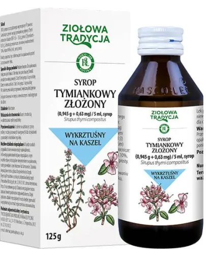 Syrop tymiankowy złożony Ziołowa Tradycja, 125 g - Ułatwia odkrztuszanie