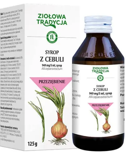 Syrop z cebuli Ziołowa Tradycja, 125 g - Syrop stosowany w łagodnych infekcjach górnych dróg oddechowych