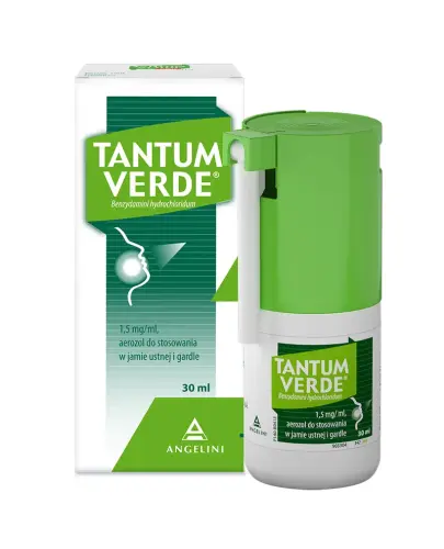 Tantum Verde aerozol do stosowania w jamie ustnej i gardle, 30 ml - O działaniu przeciwzapalnym i przeciwbólowym oraz miejscowo znieczulającym 