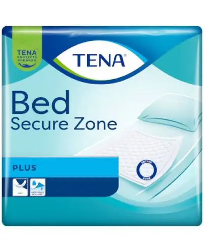 TENA Bed Secure Zone Plus Podkłady chłonne 60x90 cm, 30 sztuk - Podkłady na łóżko stosowane w nietrzymaniu moczu