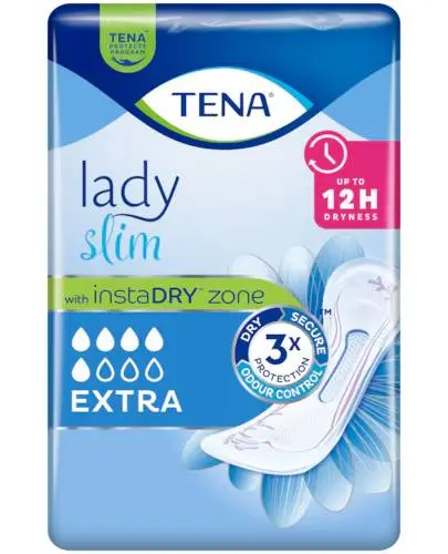 TENA Lady Slim Extra OTC edition, 10 sztuk - Uczucie suchości, wysoka chłonność i kontrola zapachu