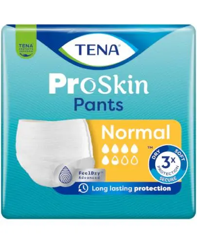 TENA Pants ProSkin Normal L, 30 sztuk - Miękkie, suche i niezawodne majtki chłonne oferują komfort, ochronę i poczucie pewności umożliwiające prowadzenie aktywnego stylu życia