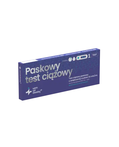 Paskowy test ciążowy, 1 sztuka - Dokładny i łatwy w obsłudze, do samodzielnego wykrywania ciąży w warunkach domowych