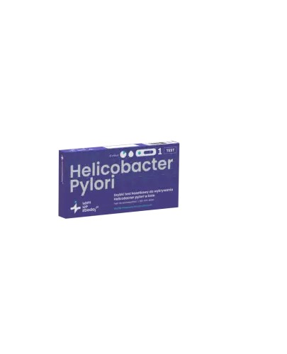 Helicobacter pylori Szybki test kasetkowy, 1 sztuka - Szybki test kasetkowy do wykrywania Helicobacter pylori w kale