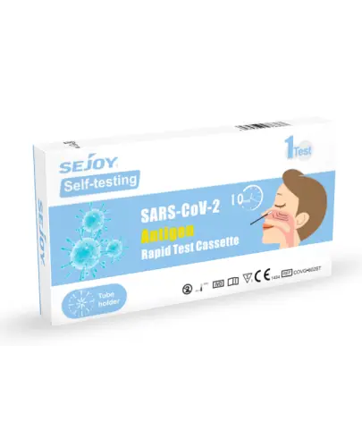 Test Sejoy Sars-CoV-2 Antigen Rapid, 1sztuka - Kasetkowy do jakościowego oznaczania antygenów SARS-CoV-2 , wymaz z nosa