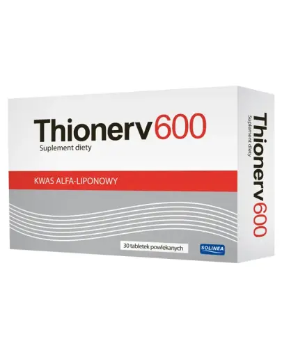 Thionerv 600 mg, 30 tabletek powlekanych - Z kwasem alfa-liponowym, który pomaga przy polineuropatii cukrzycowej